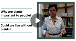 Screenshot with play button of a lecture slide embedded with a video of the instructor speaking